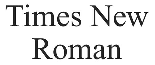 Times New Roman