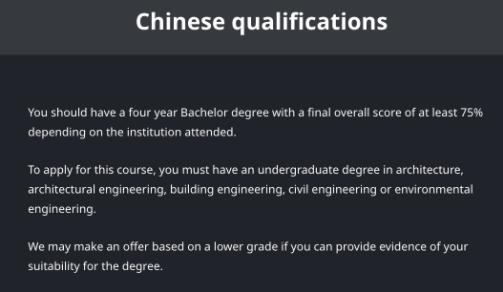 巴斯大学现代建筑设计相关入学要求